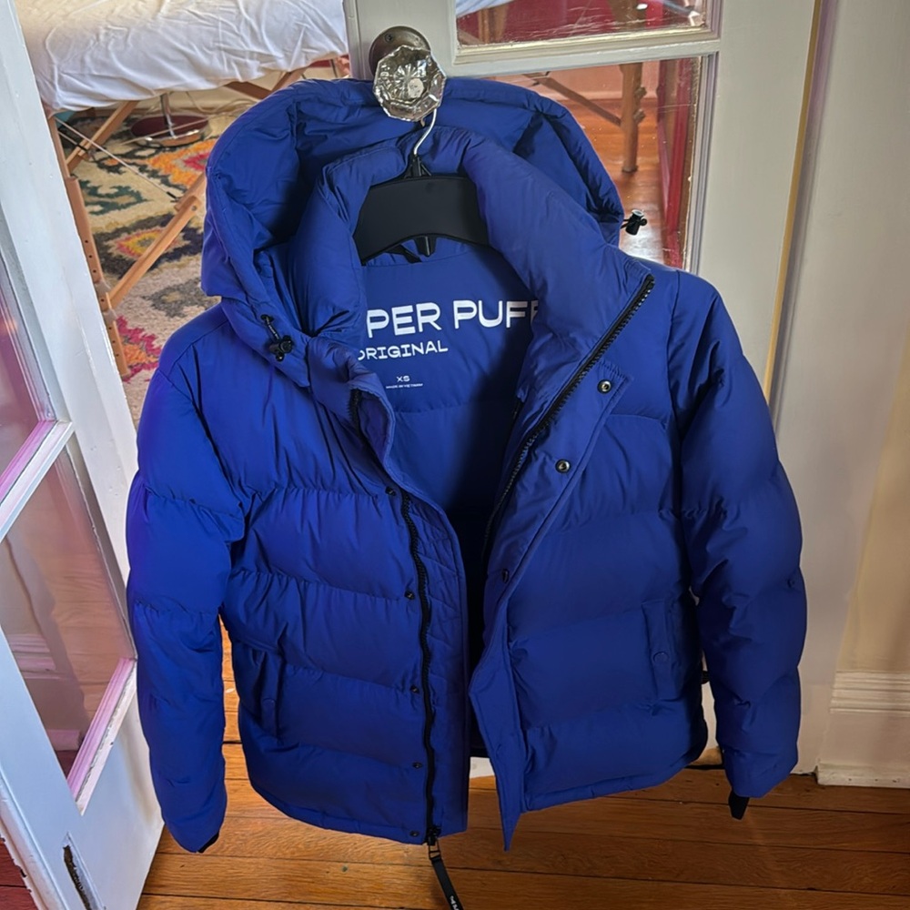 Aritzia Blue Puffer Jacket